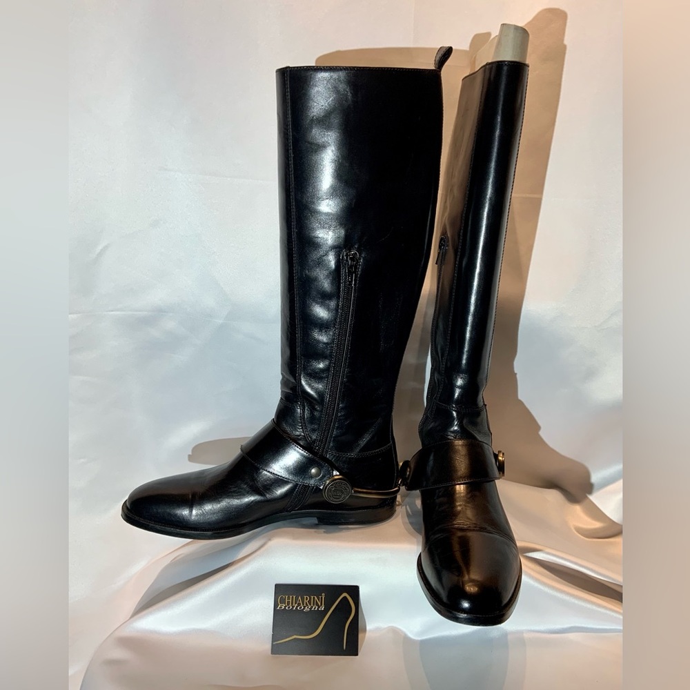 Chiarini Bologna “Nero” black leather riding boots - Picture 4 of 10